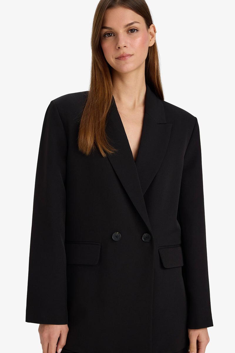 DeFacto Black Woman Oversize Fit Blazer Casual - Image 1